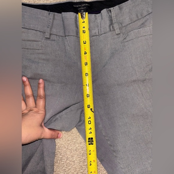 Banana Republic Gray Straight-Leg Pants Size 10 - Picture 8 of 11